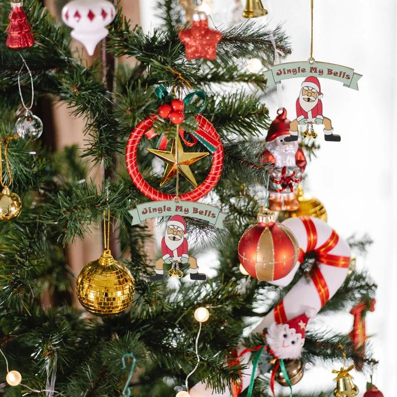 Jingle My Bells Funny Christmas Ornament Home Xmas Trees Hanging Decoration Santa Butt Bell Pendant New Year Party Decor