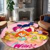 1pc Winx Club  Carpet, Round Rug, Comfortable, Suitable for Entryways, Living Rooms, Office, And Bedrooms, Christmas Decoration