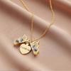 Butterfly I Love You Heart Luckly Butterfly Necklace For Women Girl Birthday