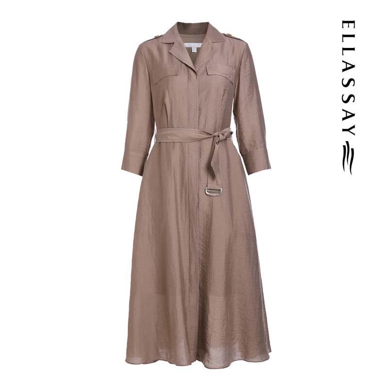 ELLASSAY Simple Casual Mid-length Dress