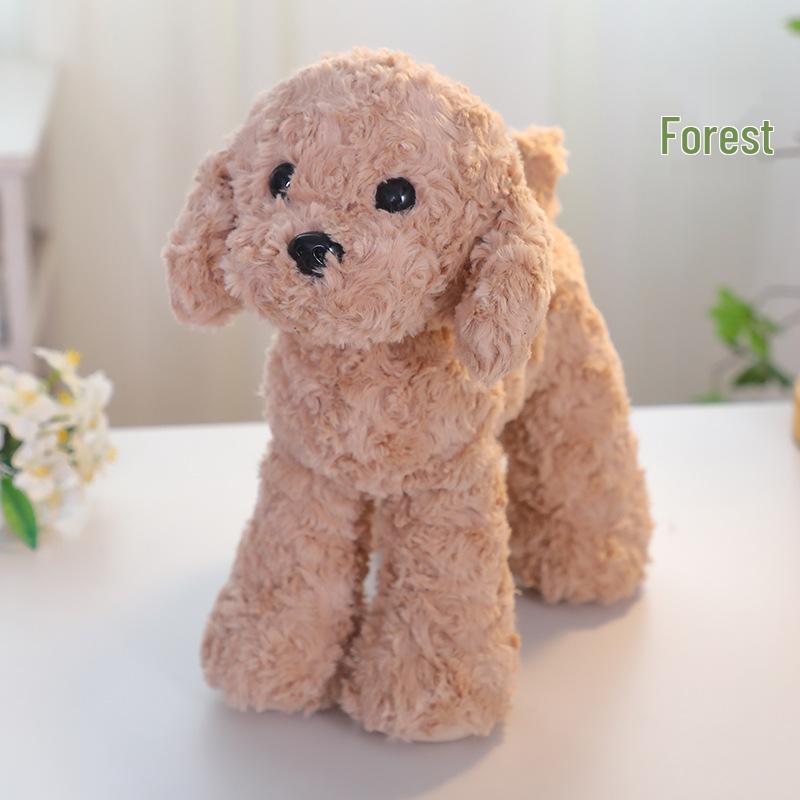 Forest Animal Plush Toys: Little Deer & Teddy Dog Figures for Kids