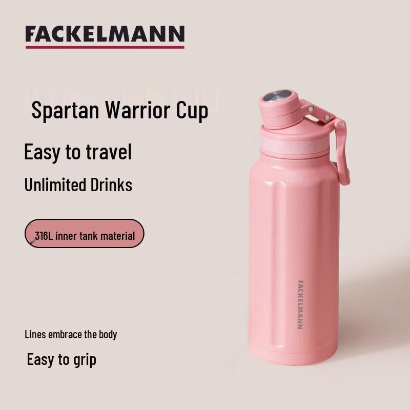 FACKELMANN Spartan Warrior 1L Stainless Steel Water Bottle