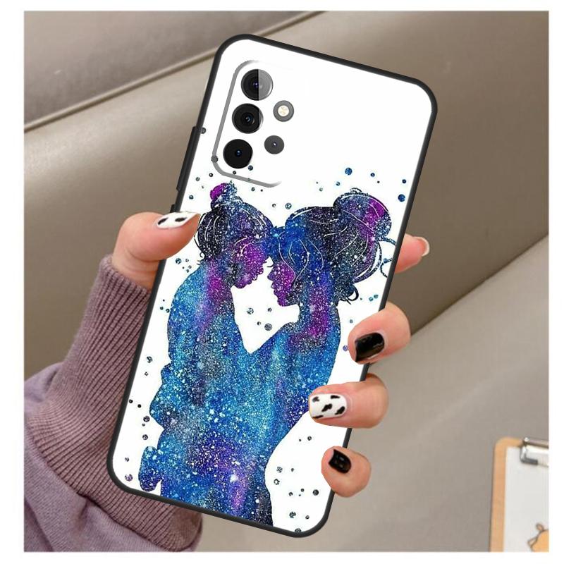 Beautiful Mother Daughter Son Case For Samsung Galaxy A33 A13 A53 A34 A54 A14 A15 A16 A26 A36 A56 A12 A32 A52 A06 A35 A55