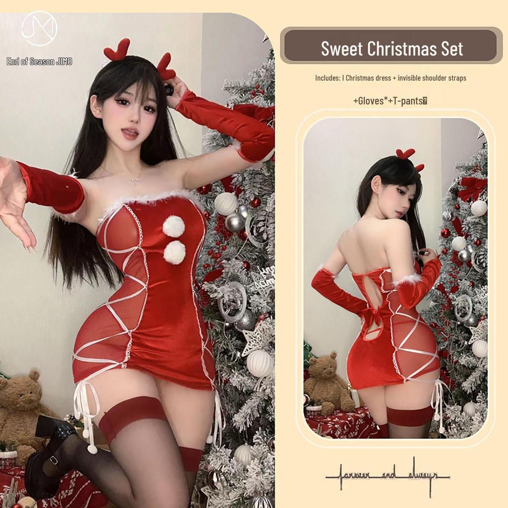 Velvet Bunny Girl Role Play Lingerie for Year-End & New Year's Eve.