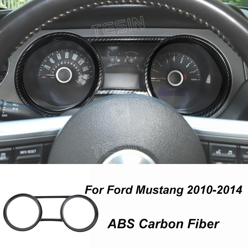 TESIN Autocolante de acoperire pentru decorațiuni interioare din fibră de carbon pentru Ford Mustang 2009 2010 2011 2012 2013 2014 Exterior