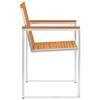 VidaXL Chaises de jardin 6pcs Bois d'acacia solide et acier inoxydable 3078468