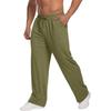 Men's Casual Loose Sports Loose Straight Leg Fitness Belt Pocket Sweatpants