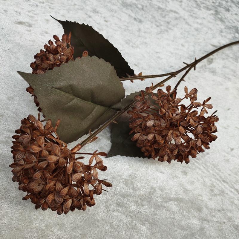 Artificial Snowball Hydrangea Stems Multibranch For Wedding Home Decor Gift