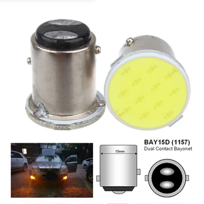 1 P21W 1157 Bay15d 1156 BA15S LED Turn Signal Bulb COB Car Interior Light Parking Reverse Back Brake Lamp Super Bright 12V 7000K