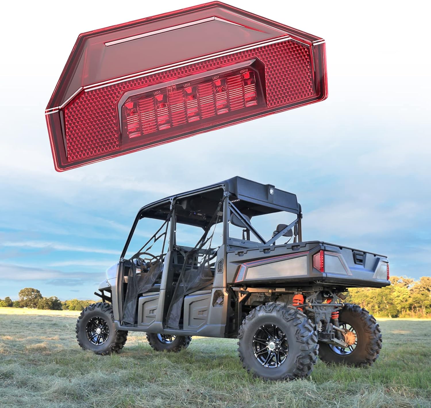 

Светодиодный задний фонарь для Polaris Ranger General CREW 570 900 1000 PRO XD XP 4P 2013 - 2019 UTV ATV Стоп-сигнал Задний фонарь красный