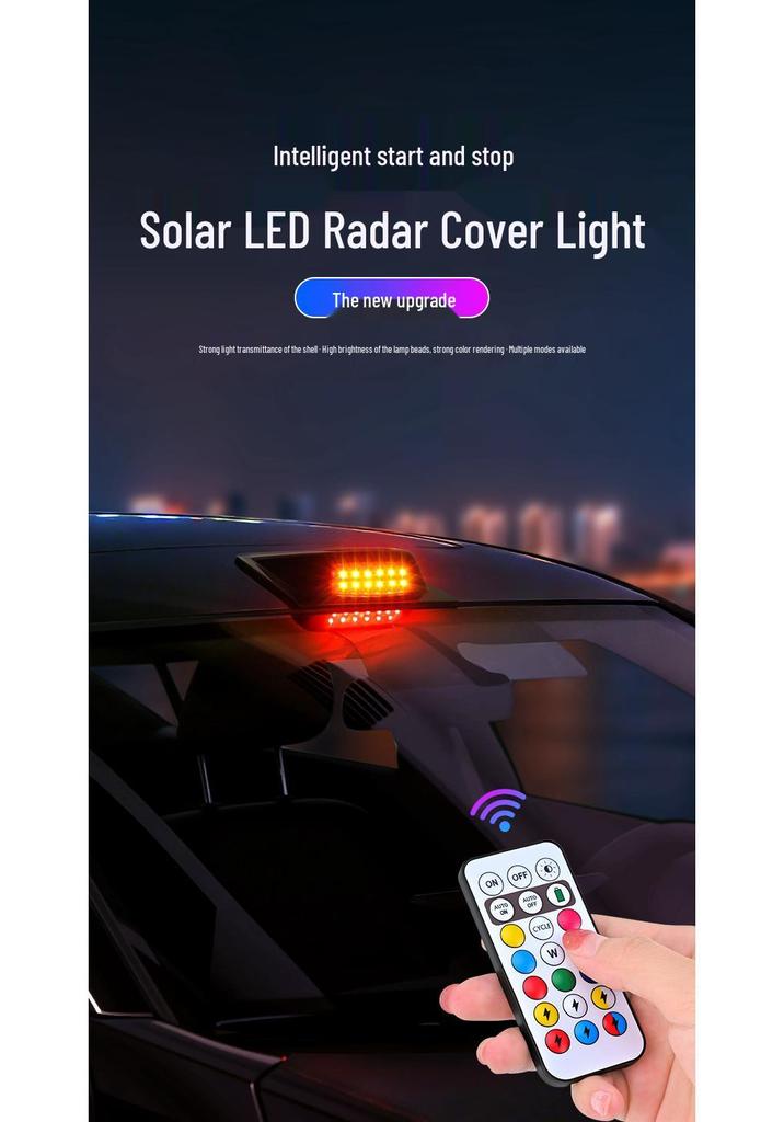 Solar Luminous LED Car Roof Cover with Daytime and Warning Lights