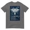 F22 Raptor Blueprint Technical Schematic Aviation Art Tshirt
