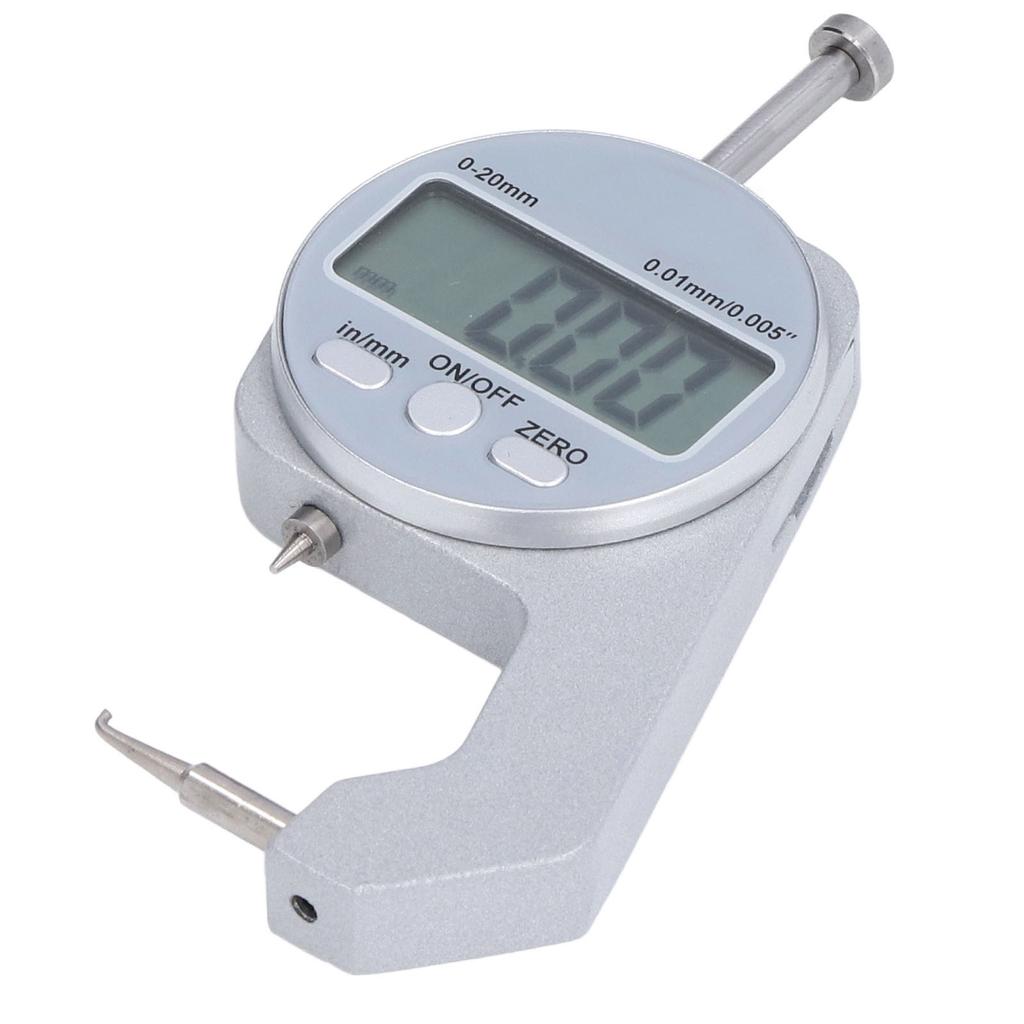 Thickness Gauge 0?20MM Range Digital Display Small Curved Tip Mini Thickness Gauge