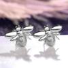 Huitan Creative Bee Stud Earrings for Lady Simple Stylish Animal Earrings Party Daily Wear Fashion Versatile Women Jewelry