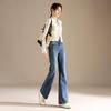 RAIN.CUN Women's High-Waisted Slim-Fit Flare Jeans
