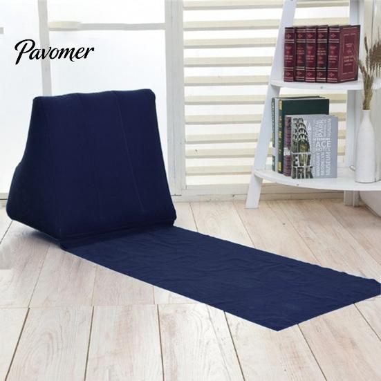 Foldable Camping Pillow Outdoor Triangular Cushion PVC Flocking Inflatable Portable Folding Summer Beach Lying Travel Equipment