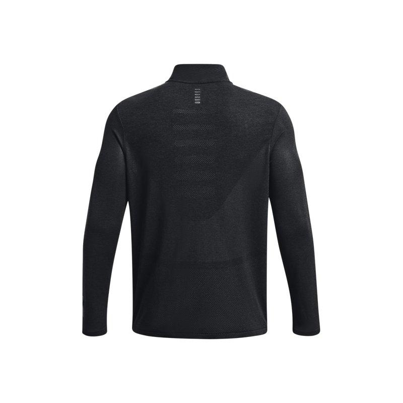 Under Armour T-shirt Pullover a Maniche Lunghe con Collo Alto Tinta Unita Uomo Top Nero 1378168-001