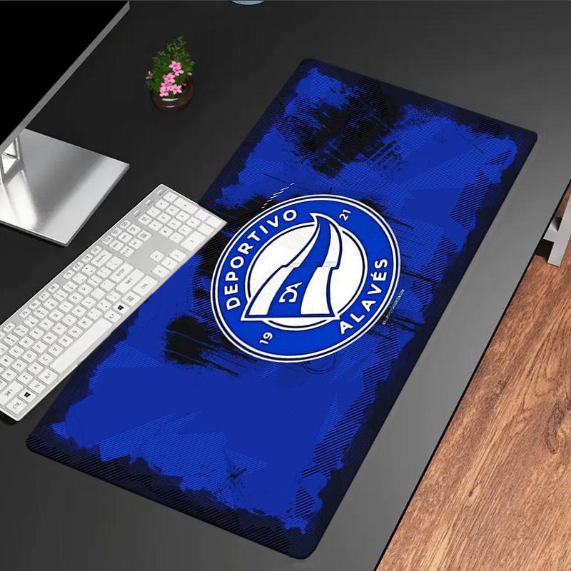 Deportivo Alaves Emblem mouse pad, rubber base, esports desk mat, mouse pad for gamers and office use, gaming desk , easy to clean mat