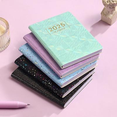 Colorful 2025 Schedule Planner Notepad Bling 365 Days Notepad Efficiency Plan Notebook  Stationery