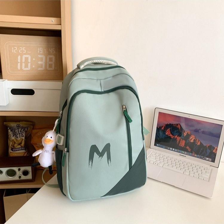 Schoolbag Korean version ins casual simple commute junior high school student schoolbag backpack high value large capacity backpack