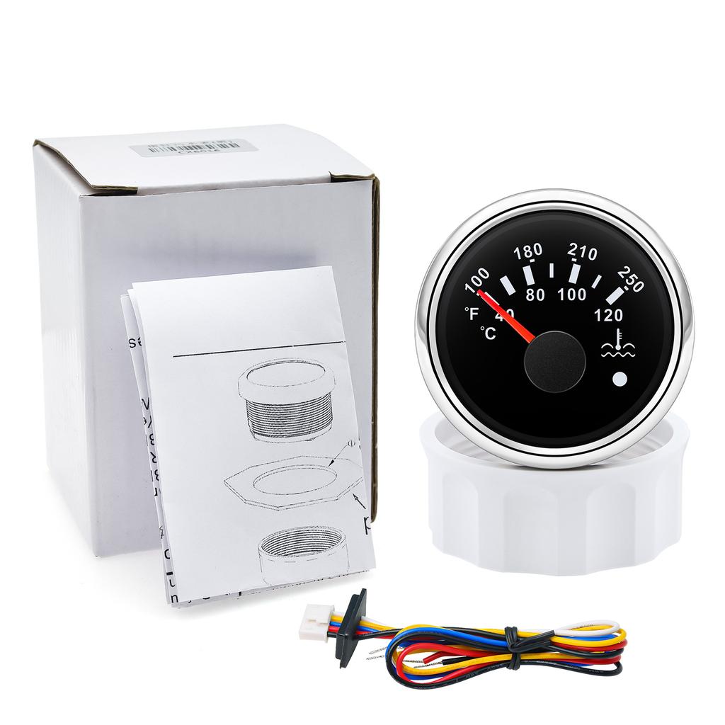 Auto 52mm Water Temperature Meter DC 12V-24V Led Digital Display Gauge Racing Water Tank Level Indicator For Car Motorcycle Boat