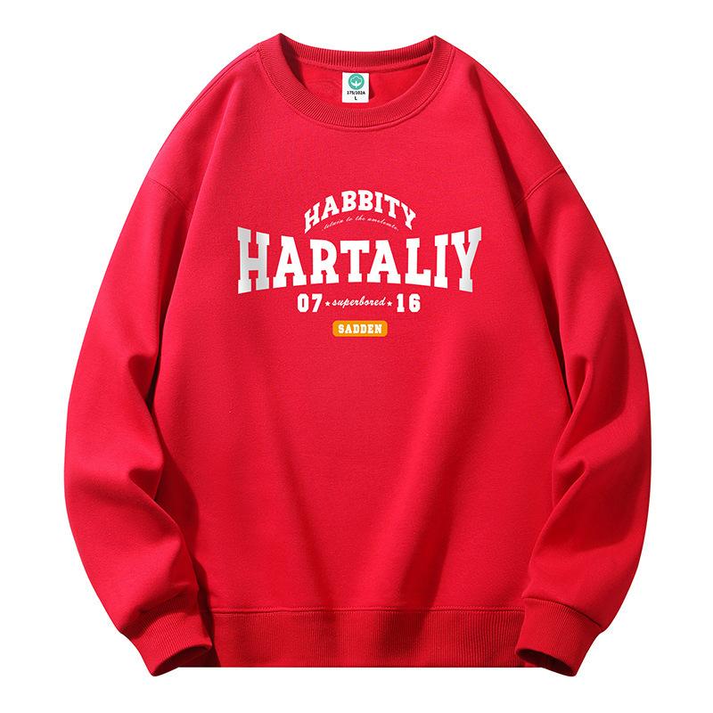 Spring and Autumn Crew Neck Sweater Men's Loose Long Sleeve Jacket Ins Teen Couple T-Shirt Spring and Autumn