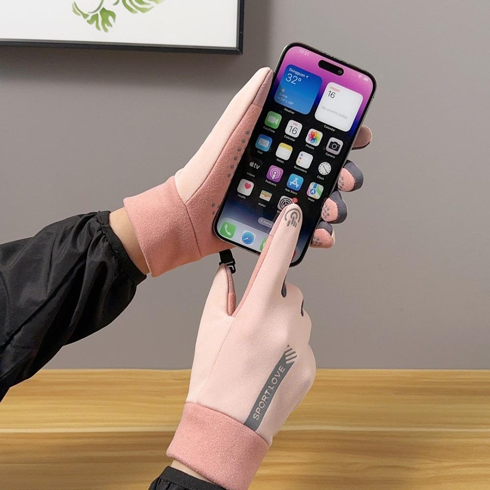 Winter gloves women's warm touch screen electric vehicle riding windproof waterproof men's and women's models fleece thickened non-slip