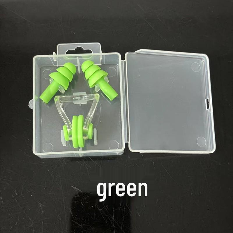 Nose Clip & Earplugs Set for Swimming - Soft Silicone, Waterproof, Universal Fit for Adults and Children