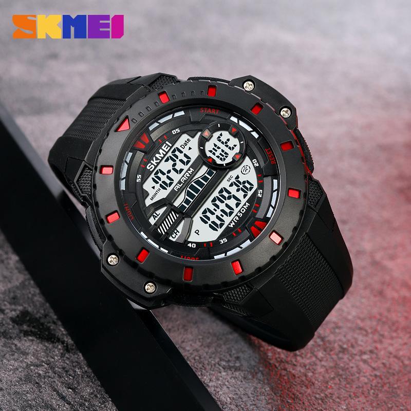 Sports large dial male student waterproof electronic watch fashionable men's watch wrist