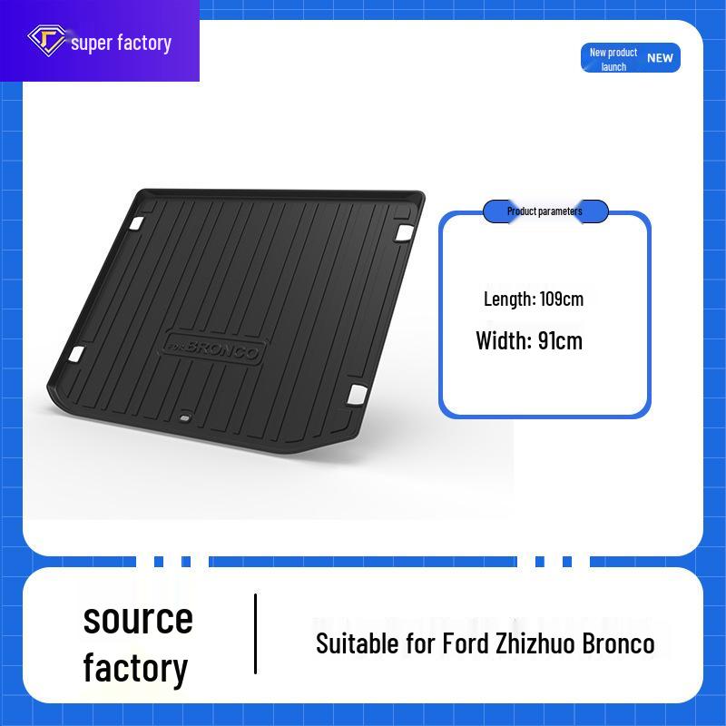 Umweltfreundliche TPE Kofferraummatte für 2022-2024 Ford Bronco - Geruchlos & Leicht zu reinigen