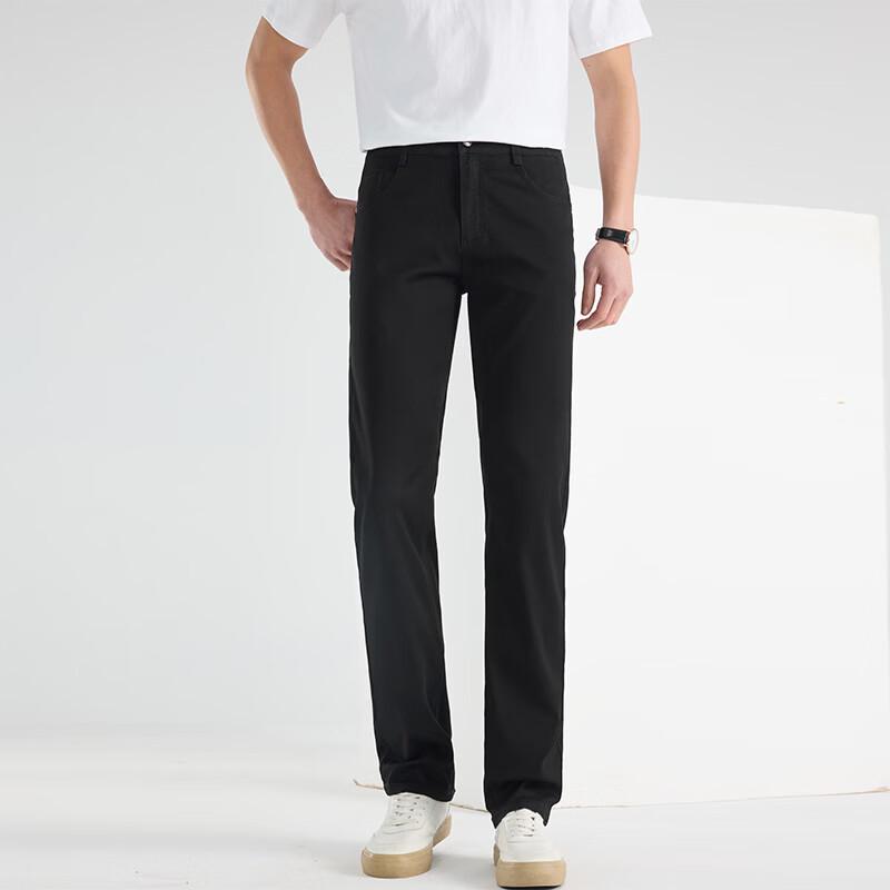 Fengxun Men s High-Stretch Breathable Straight-Leg Denim Jeans 29