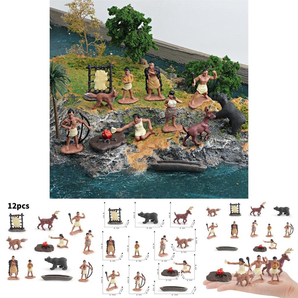 American Indians Figure Model Collection With Plastic Construction For Educational And Decorative Use