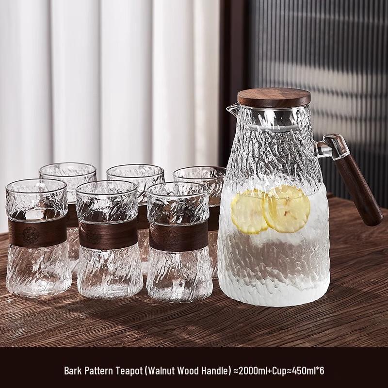 Shangqi High Borosilicate Glass Pitcher and Drinking Cup Set