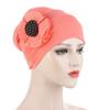 Woman Beautiful Rhinestone Flower Turban Elastic Cloth Head Cap Hat Muslim Women's Hijabs Ladies Bandana Muslim Head Cover