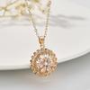 Necklace Womens Round Zircon Pendant Custom Fashion Rotating Pendant Design Necklace