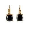 Rainbow Zircon Hoop Earrings Multicolor Crystal Square Stone Earrings Vintage Gold Color Wedding Earrings for Women Party