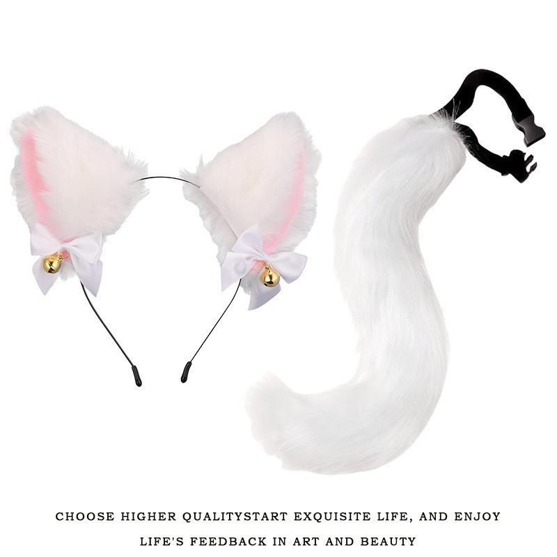 Cat Ear Bell Headband & Hairpin Set - Festive Headdress