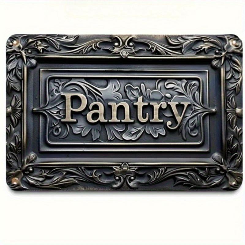 

2d Flat 30*20cm, Classical Floral Food Storage Wooden Sign, Victorian Style Retro Poster Wall Decor, Suitable for Kitchen, Bar, Tavern Garden, Bedroom 30*20cm