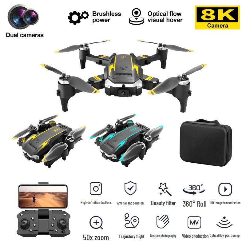 New S6/G6 Brushless Motor Drone with Guard Frame, Dual Camera, Obstacle Avoidance, and Remote Control for Aerial Photography.