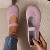 Fashion Women's Flat Shoes Solid Color Knitted Slip on Shoes Casual Breathable Ballet Flats Women Solid Color Shallow Flat Shoes Loafers