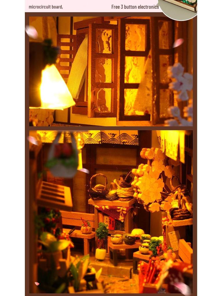 Tianyu DIY 3D Miniature Bookend: Rainy Alley Creative Assembly Model Toy