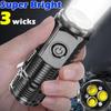 Tail Magnet Flashlight Ultra Strong Light Hat Clip Light Mini Small Torch  Camping