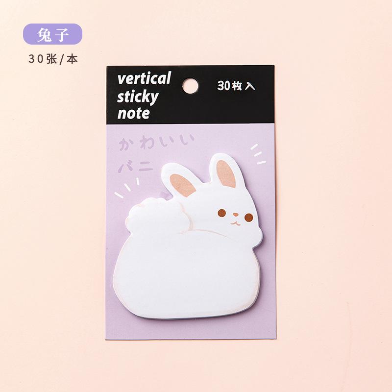 60 Sheets Cute Cartoon Sticky Notes – Colorful Kawaii Memo Pad, Ins-Style Stationery with Posted Tabs for School & Daily Message