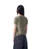 AAKAM Logo Patch Ringer Top (Khaki-Gray)