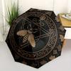 Golden Bee Mandala Rug: Unique Circular Design with Intricate PatternsUmbrella, Portable 3-Fold Compact Umbrella for Men & Women Gift