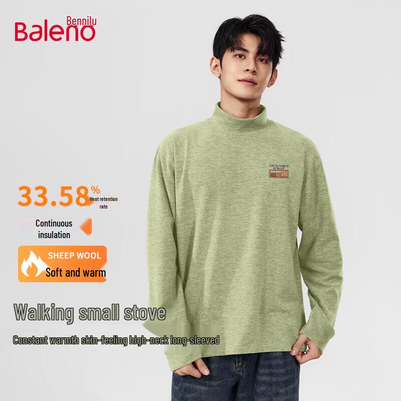 Baleno Men s Fleece-Lined High-Neck Long Sleeve T-Shirt 2XL