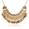 Vintage Design Coins Tassels Necklace Women Fashion Sweater Chain for Ladies Gifts Jewelry GZW
