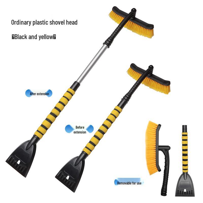 Perie de zăpadă 2-în-1 detașabilă și răzuitor de gheață pentru mașini