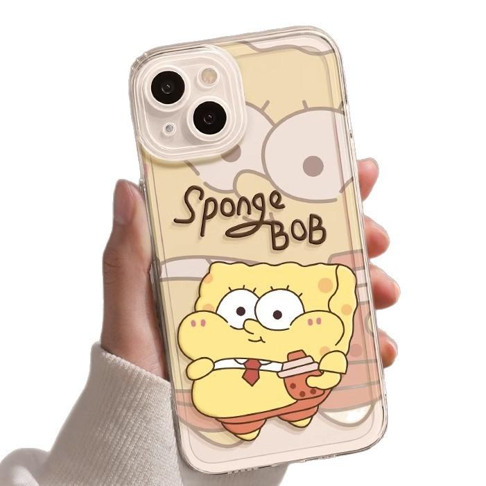 Cartoon apple 17 mobile phone case iphone17promax transparent tpu cute Air anti-drop 17pro all-inclusive 16