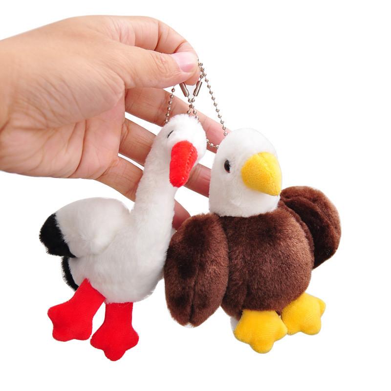Animal Plush Toy Set With Swan Eagle Pelican Bird Decor For Kids Backpack Accessories